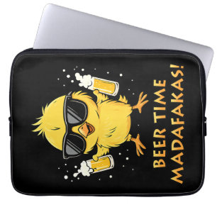 Beer Time Madafakas Funny Meme Anka Goose Retro Laptop Fodral