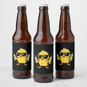 Beer Time Madafakas Funny Meme Anka Goose Retro Ölflaska Etikett