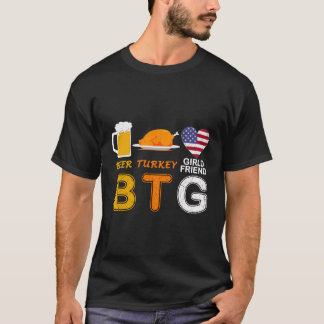Beer Turkey Girlkompis-Funny Thanksgiving Day Gift T Shirt