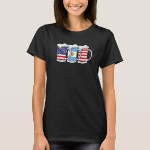 Beer Usa Argentina USA Argentina Flagga T Shirt