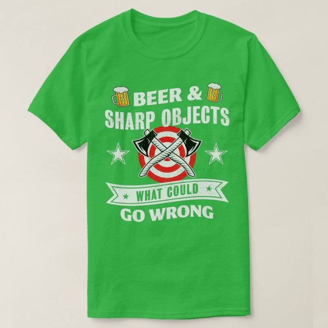 Beer Vass Objects vad som kan gå fel Ax throwin T Shirt (Design framsida)