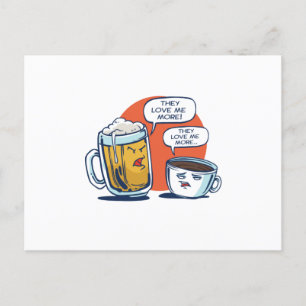 Beer Vs-kaffe Vykort