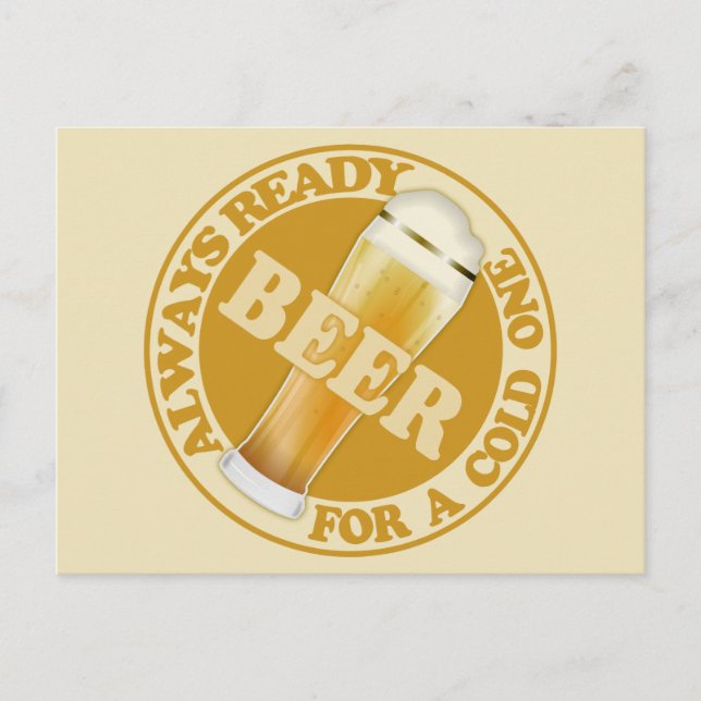 BEER-vykort för anpassade Vykort (Framsida)