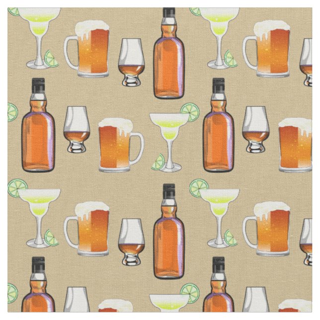 Beer Whiskey och Cocktails på Linen Tyg (Närbild)