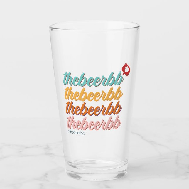 Beerbb Text Logotyp Pint Glass Glaskopp (Framsida)