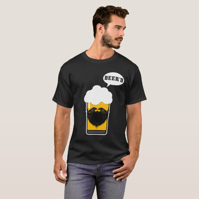 Beer'd rolig T-tröja T Shirt (Hel framsida)