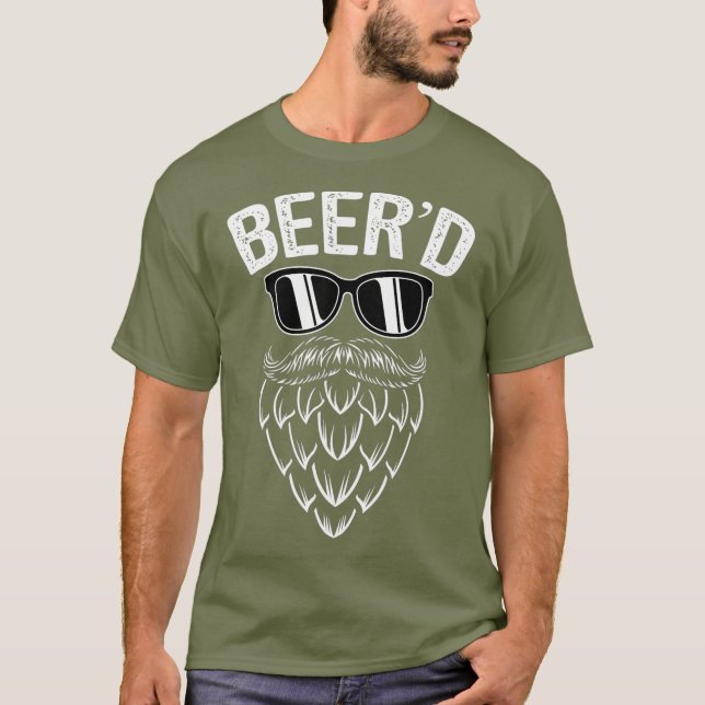 Beerd Skutt Beard Funny Craft Beer Älskare Drinkin T Shirt (Framsida)