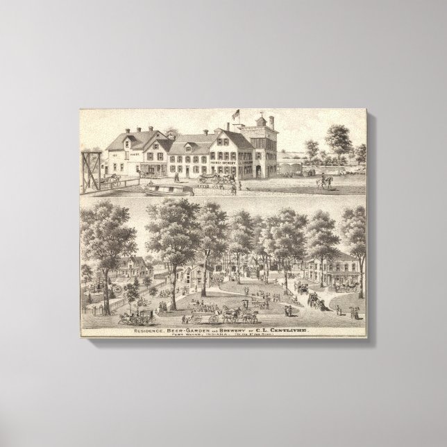 Beerfarm and breery of CL Centlivre Canvastryck (Framsida)
