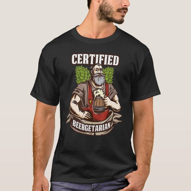 Beergetarian Craft-öl T Shirt (Framsida)