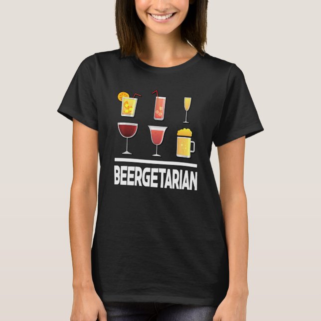 Beergetarian Graphic Homebrewing Winemaking Brewer T Shirt (Framsida)