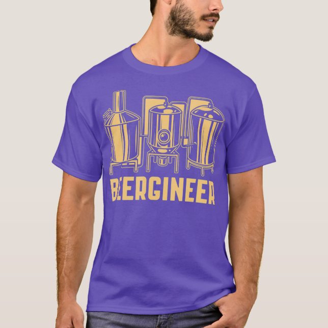Beergineer Craft Beer Gift Beer Drinking Brewery T Shirt (Framsida)