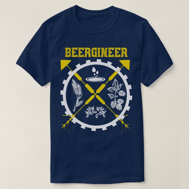 Beergineer Craft öl T Shirt (Design framsida)