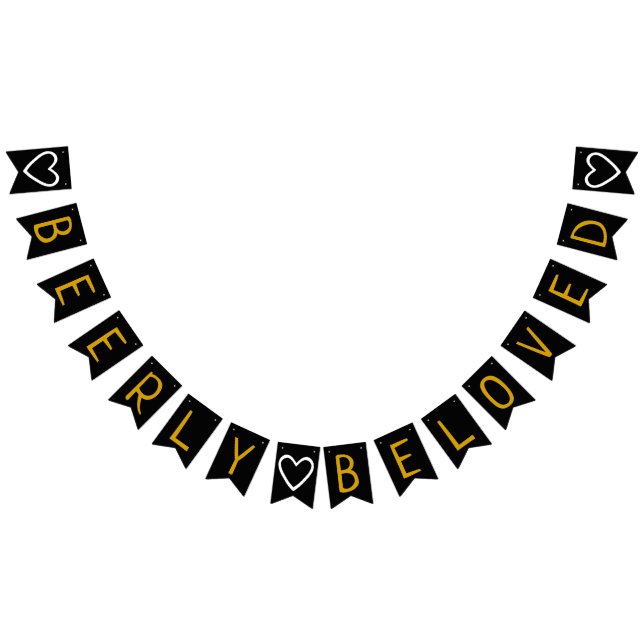 Beerly Beloved Co-Ed Bröllop Möhippa Vimplar (Alla)