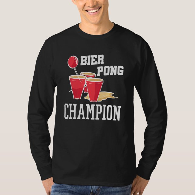 Beerpong Drinking Game Beer Drinking Beer Pong Ch T Shirt (Framsida)
