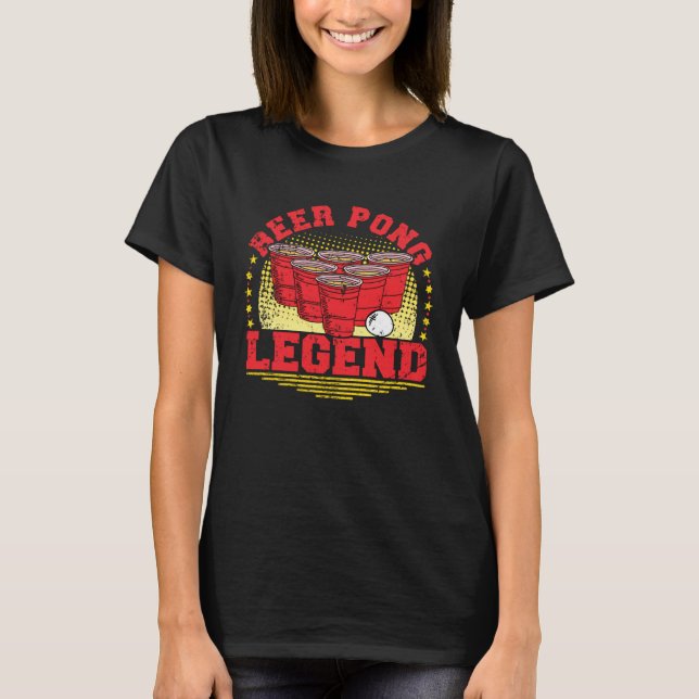 BeerPong Legend  Beer Pong T Shirt (Framsida)