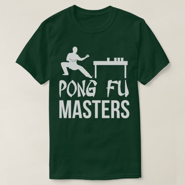 Beerpong Team Clothing Pong Fu Masters T Shirt (Design framsida)