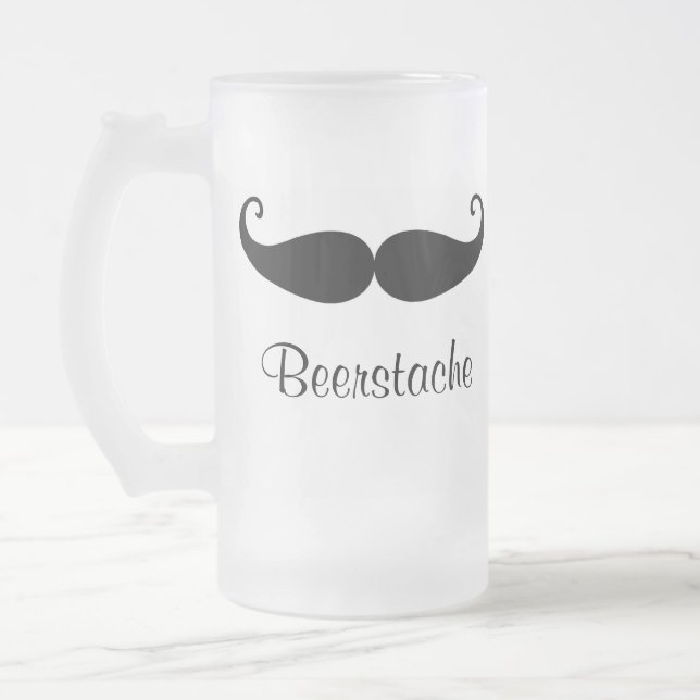 Beerstache ölmugg frostat ölglas (Vänster)