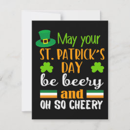 Beery Cheery St. Patrick's Day Greeting Card Julkort