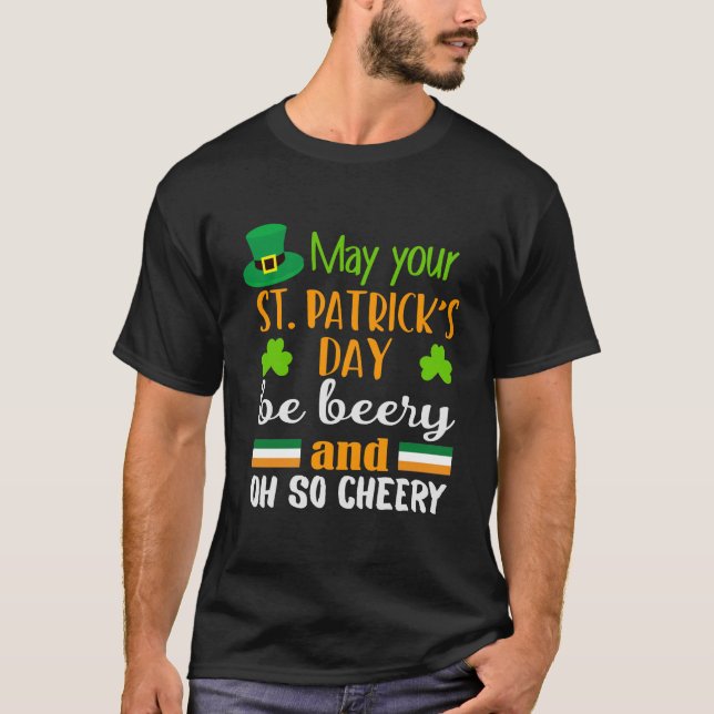 Beery Cheery St. Patrick's Day T Shirt (Framsida)