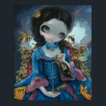 Bees ART PRINT Rococo Pop Surrealism Poster<br><div class="desc">"Bees drottning" - en av mina speciella debut-målningar för FaerieCon 2012. Själva originalet såldes på showen, men jag har tillgång till utskrifter och poster! Det finns en något olycksbådande känsla för Rococo stil porträtt av en vacker drottning och hennes bin. Det finns många detaljer om bin här och historiska porträttreferenser...</div>