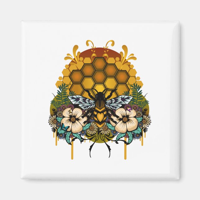 Bees drottning magnet (Framsidan)
