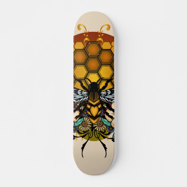 Bees drottning mini skateboard bräda 18,5 cm (Framsida)