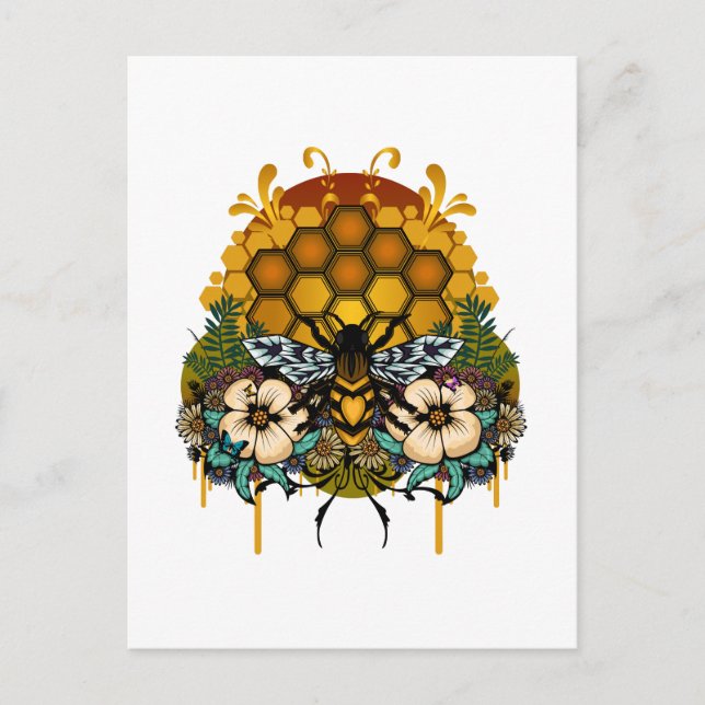 Bees drottning vykort (Framsida)