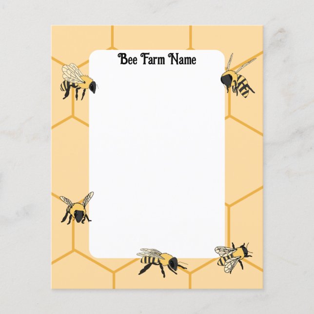 Bees Honeycomb Bee Farm papper (Framsida)