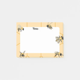 Bees Honeycomb Bee Farm Post-it Block
