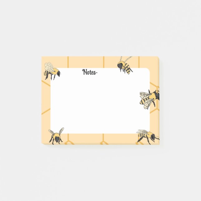 Bees Honeycomb Bee Farm Post-it Block (Framsida)