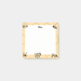 Bees Honeycomb Bee Farm Post-it Block