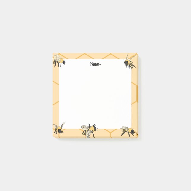 Bees Honeycomb Bee Farm Post-it Block (Framsida)