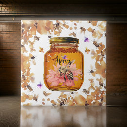 Bees Honung Burk personalize | Keramiska plattor Kakelplatta