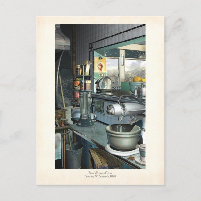 Bees Knees Cafe vykort (Framsida)