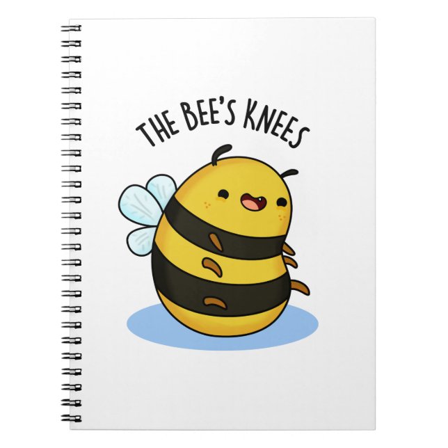 Bees Knees Funny Humla Pun Anteckningsbok (Framsidan)