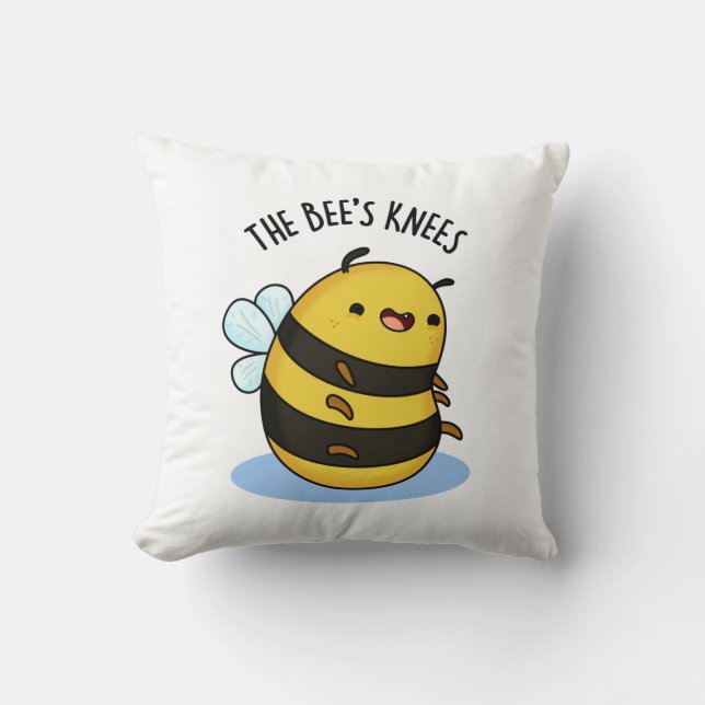 Bees Knees Funny Humla Pun Kudde (Framsida)