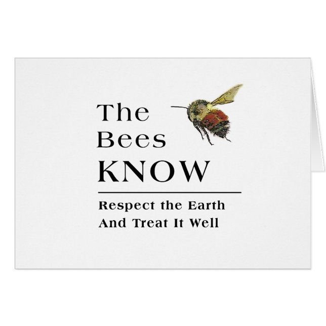 Bees Know Hälsningskort (Framsidan Horizontal)