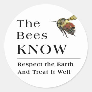 Bees Know Runt Klistermärke