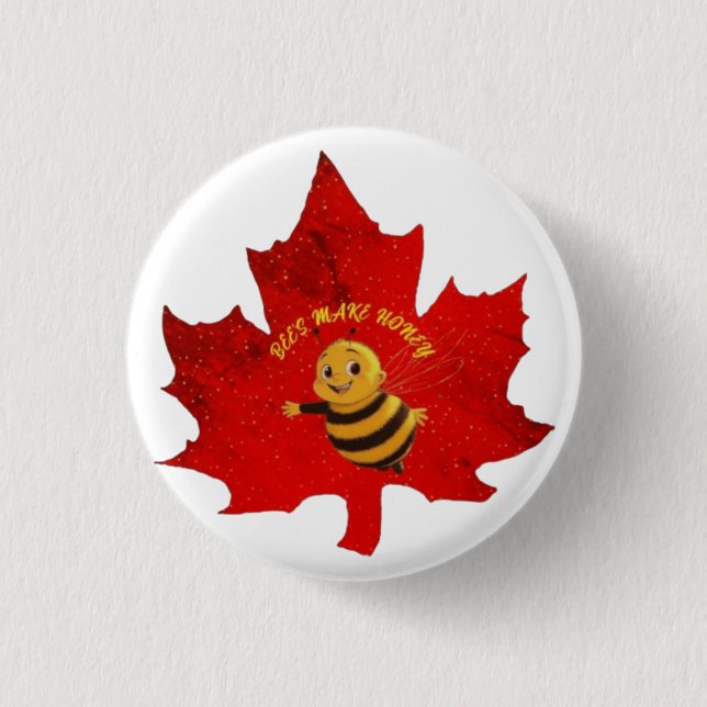 BEES MAKE HONEY KNAPP (Framsida)