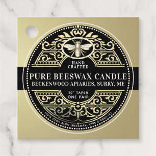 Beeswax Candle Fransk Fillagret Heraldic Bee Märkr Gåvor Etiketter