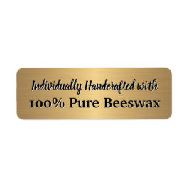 Beeswax Candle, handgjord Returadress Etikett