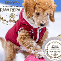 Beeswax Tass Reparation Balm Puppy Säker Logotyp o