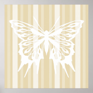Beeswax Victorian Dam Rand med Butterfly Poster