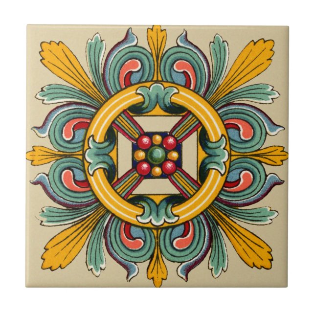 Beeswax Victorian Tile Design Kakelplatta (Framsidan)