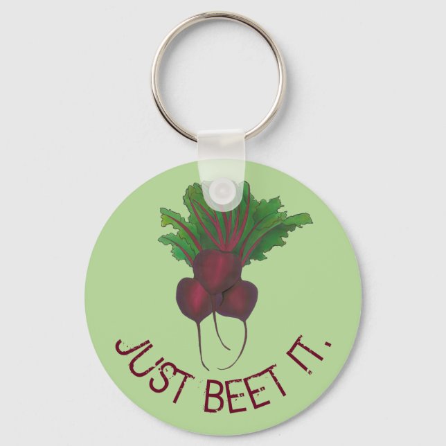 Beet bara Red Beets Veggie Bunch Gardener Vegan Nyckelring (Framsida)