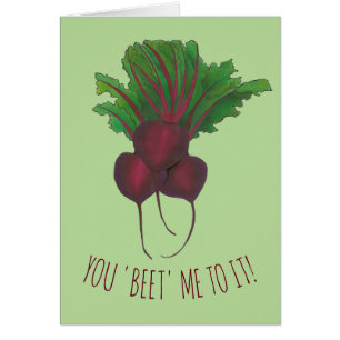 Beet (Beat) mig till den röda biffen Hälsningskort