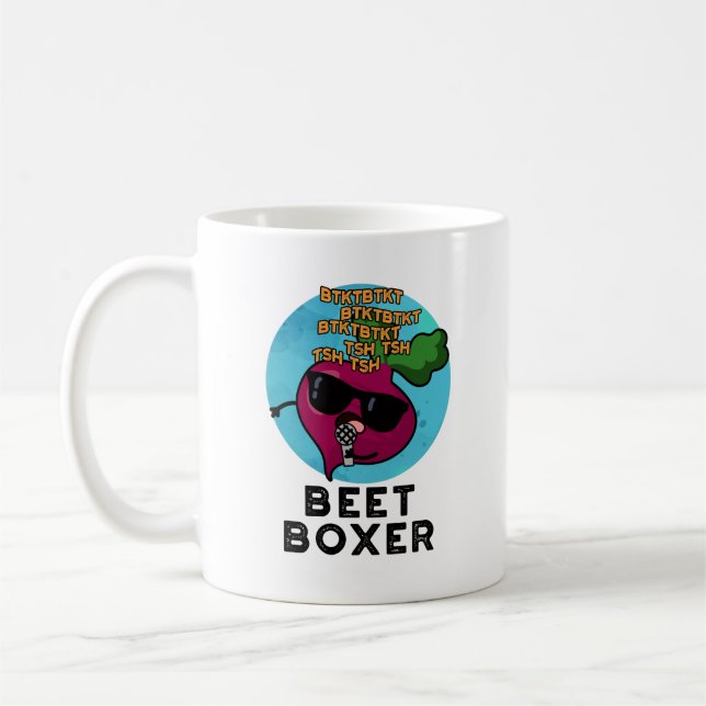 Beet Boxer Funny Beet Pun Kaffemugg (Vänster)