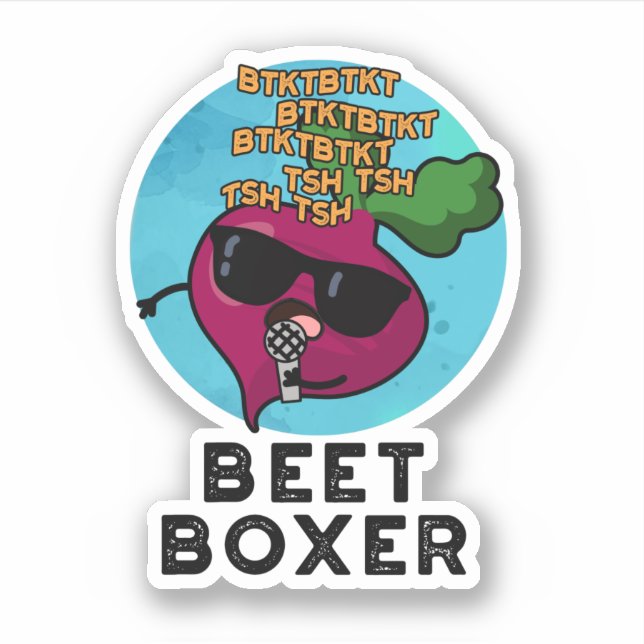 Beet Boxer Funny Beet Pun Klistermärken (Framsida)