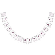 Beet Confetti Watercolor Dots Bunting-Flagga