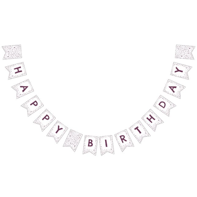 Beet Confetti Watercolor Dots Bunting-Flagga Vimplar (Alla)